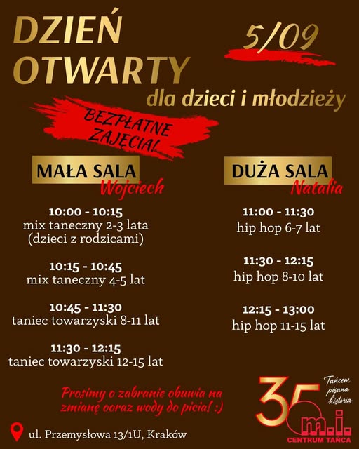Plakat obóz taneczny 2021